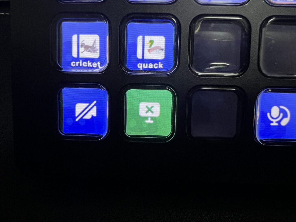 画面共有設定例:共有中