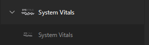 System Vitalsキーアクション