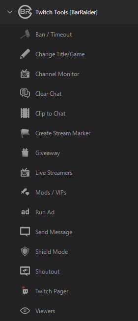 Twitch Toolsキーアクション