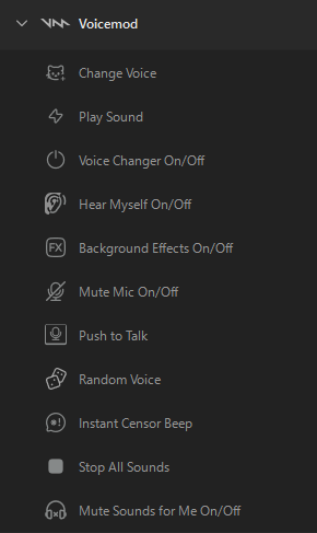 Voicemodキーアクション